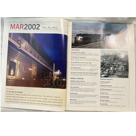 Vtg Lot 3 Trains Jan Feb Mar 2002 Magazine Amtrak Freight Railroad Collect Steam - Picture 8 of 9